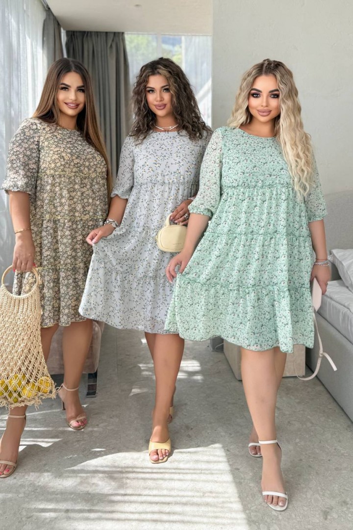 Свободное шифоновое платье MALI-0025A600