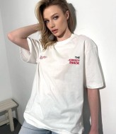 Белая футболка женская с принтом LIB-21A460