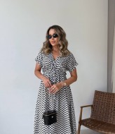 Платье с V-образным вырезом IMMA-356A490