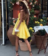 Желтое летнее платье  ANN-491A370