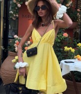 Желтое летнее платье  ANN-491A370