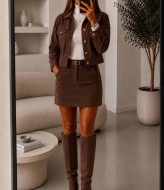 Вельветовый костюм двойка LOU-1675A850