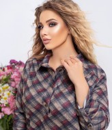 Рубашка туника в клетку JA-692A350