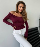 Лонгслив со спущенными плечами SP-455A360