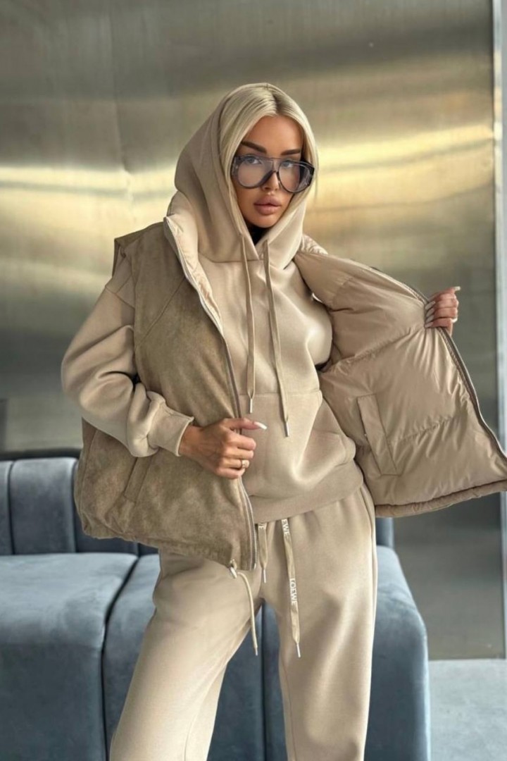 Костюм 3-ка двухсторонний жилет, худи и брюки ZIF-1467A1250 Костюм 3-ка двухсторонний жилет, худи и брюки ZIF-1467A1250