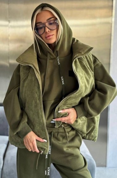 Костюм 3-ка двосторонній жилет, худі і штани ZIF-1467A1250