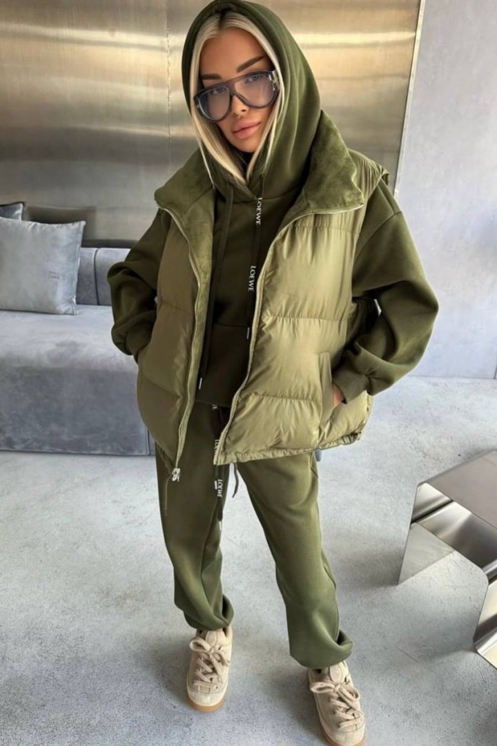 Костюм 3-ка двухсторонний жилет, худи и брюки ZIF-1467A1250 Костюм 3-ка двухсторонний жилет, худи и брюки ZIF-1467A1250