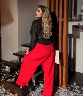 Стильная однотонная шифоновая рубашка INS-476A500