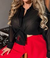 Стильная однотонная шифоновая рубашка INS-476A500