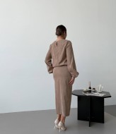 Вельветовый костюм с юбкой IMMA-289A530