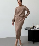 Вельветовый костюм с юбкой IMMA-289A530