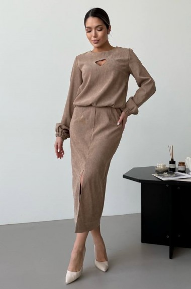 Вельветовый костюм с юбкой IMMA-289A530