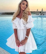 Короткое пышное платье YLM-560A550