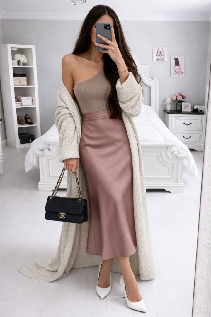 Шелковая юбка KIK-008A269