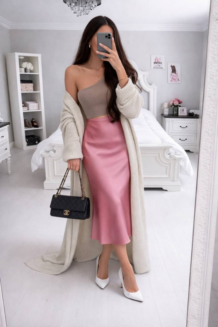 Шелковая юбка KIK-008A269