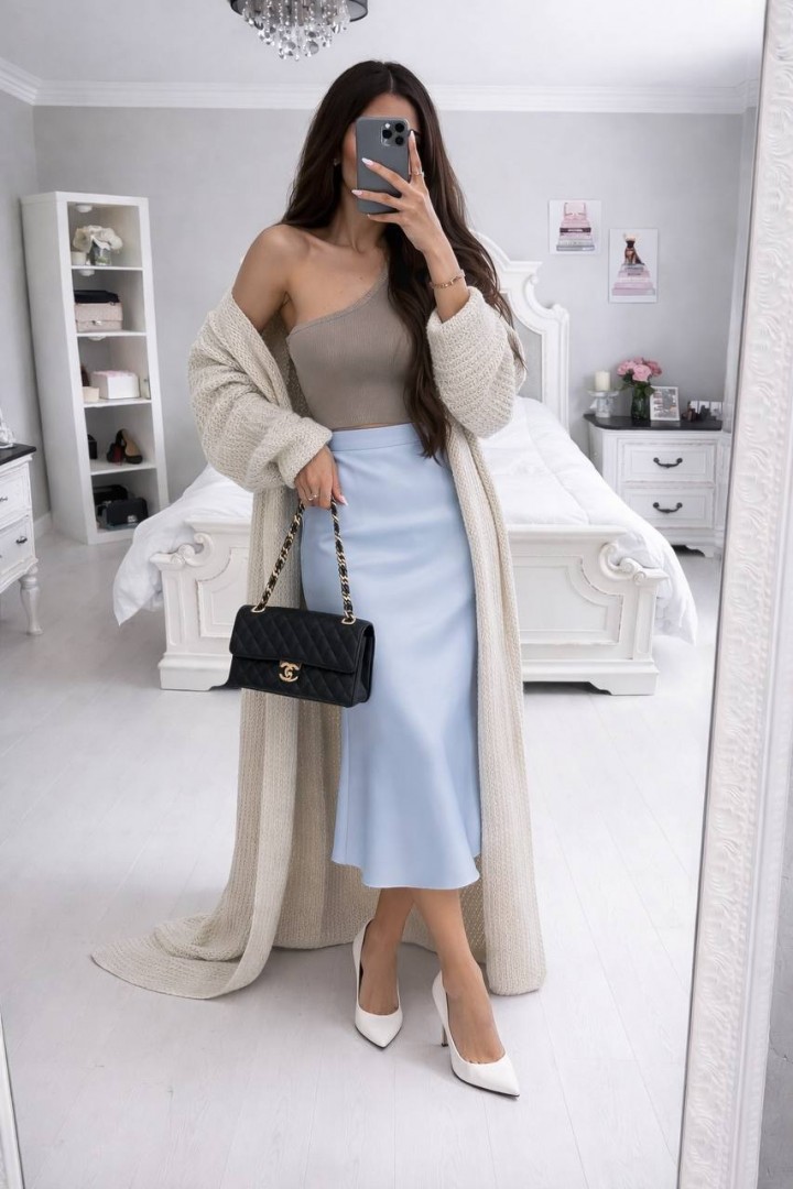 Шелковая юбка KIK-008A269