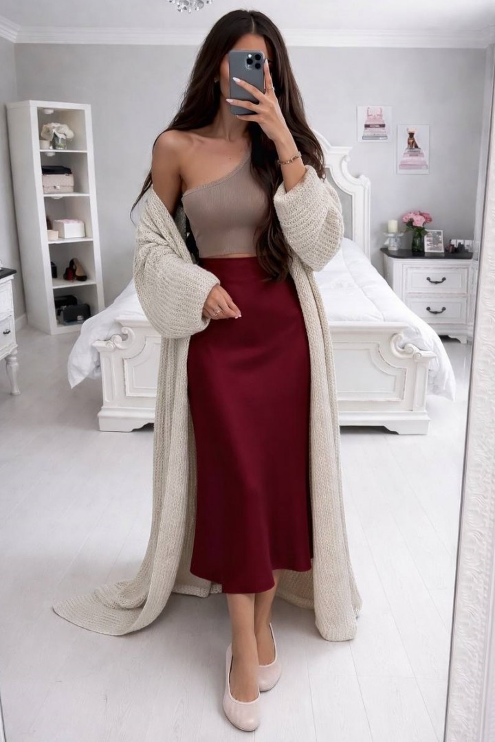 Шелковая юбка KIK-008A269