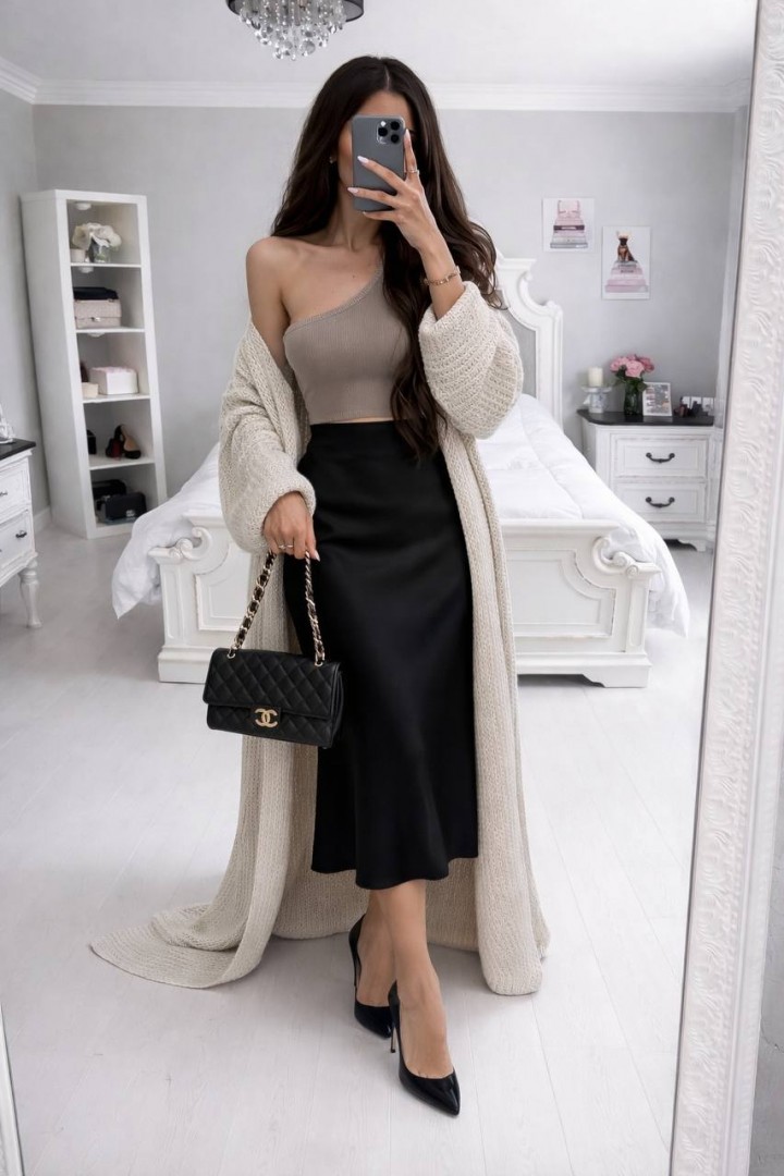 Шелковая юбка KIK-008A269