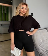 Костюм с велосипедками в рубчик AB-244A15