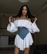 Костюм юбка шорты и топ YLM-637A740