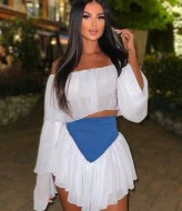 Костюм юбка шорты и топ YLM-637A740