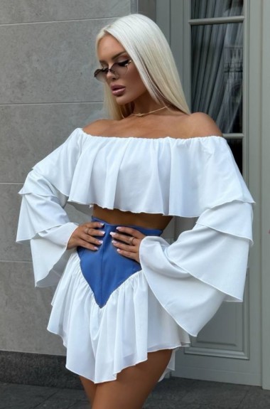 Костюм юбка шорты и топ YLM-637A740