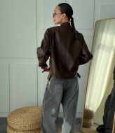 Куртка-бомбер из экокожи INNA-8892A1200