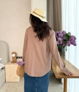 Льняная женская рубашка  KC-3135A400 Льняная женская рубашка  KC-3135A400