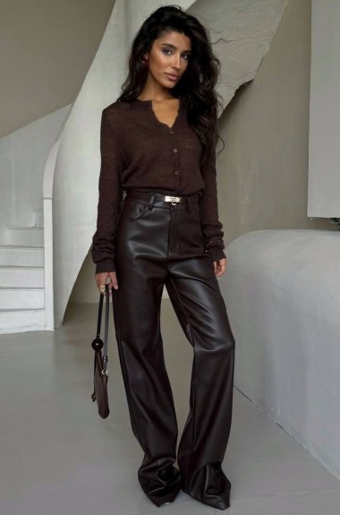 Женские кожаные штаны  ANN-542A350