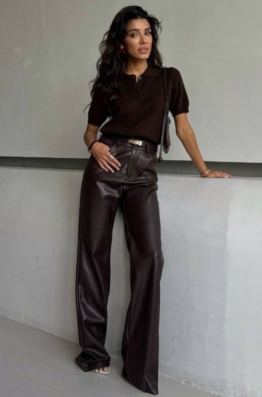 Женские кожаные штаны  ANN-542A350