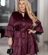 Платье с воланами и кружевом  VOJ-1048A950