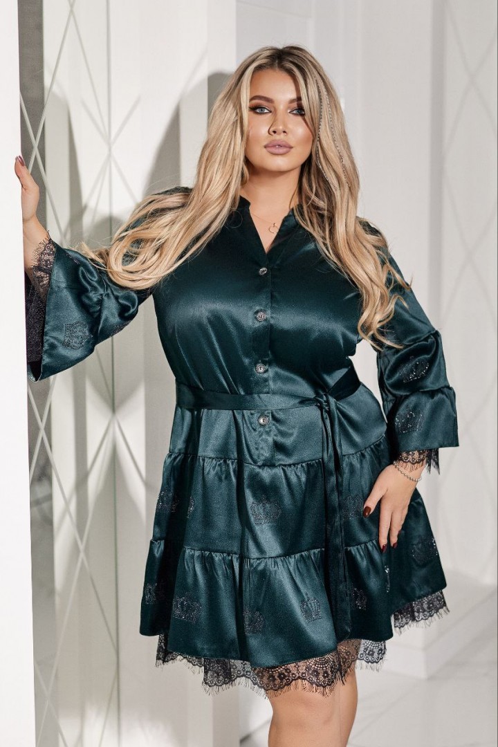 Платье с воланами и кружевом  VOJ-1048A950