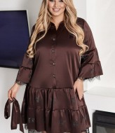 Платье с воланами и кружевом  VOJ-1048A950