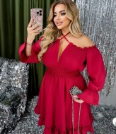 Красивое платье больших размеров  VIA-250A520