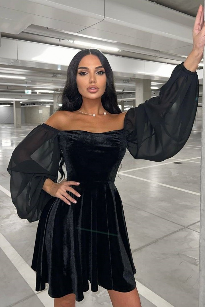 Платье с шифоновыми рукавами ANM-142A470 Платье с шифоновыми рукавами ANM-142A470