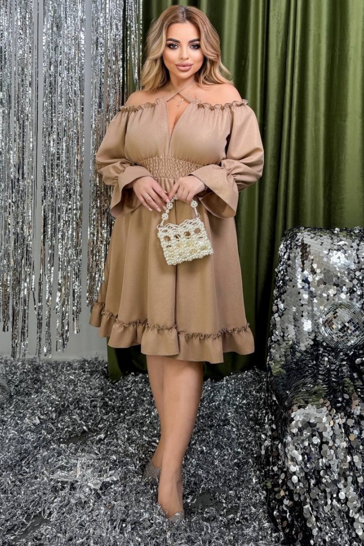 Красивое платье больших размеров  VIA-250A520