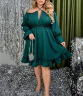 Красивое платье больших размеров  VIA-250A520