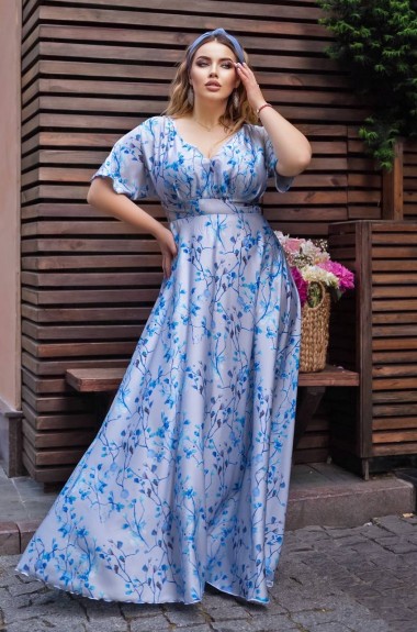 Шовкова сукня в підлогу NJ-EY-563A720