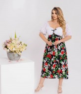 Комбинированное платье YM-05654A12