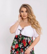 Комбинированное платье YM-05654A12