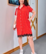 Платье халат на пуговицах OLI-1363A530