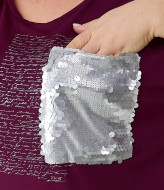 Футболка с пайетками NU-1267A10