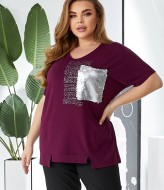 Футболка с пайетками NU-1267A10