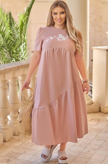 Летнее платье из льна  NJ-OLD-3072A806