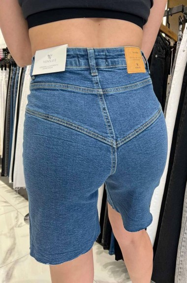 Джинсовые шорты с высокой талией NJ-GN-1050A700