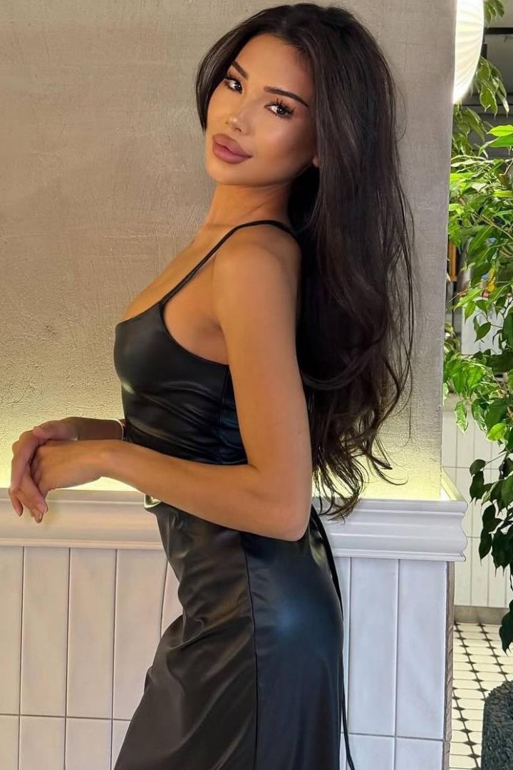 Шкіряна сукня  на бретелях JW-394A450