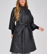 Стеганое пальто с поясом NJ-ANK-1852A650 