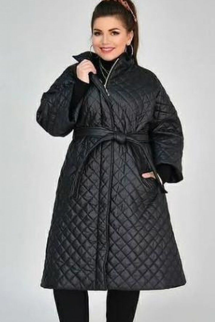 Стеганое пальто с поясом NJ-ANK-1852A650 