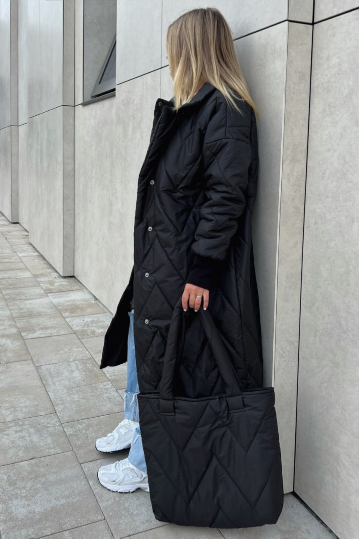 Довге пальто із сумкою LC-545A950