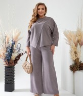 Замшевый костюм брючный NJ-AZ-8256A900